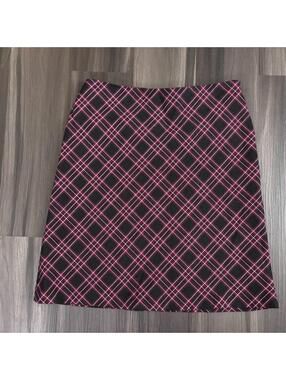 Tangents Y2K Mini Plaid Skirt Juniors Size 5/6 Burgundy Black